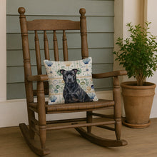 Load image into Gallery viewer, Black American Staffordshire Terrier Coastal Sea Glass Throw Pillow