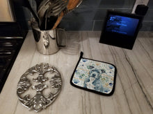 Load image into Gallery viewer, Blue American Staffordshire Terrier Coastal Sea Glass Pair of Pot Holders