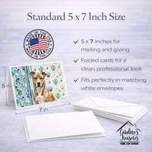 Load image into Gallery viewer, Brindle American Staffordshire Terrier Coastal Sea Glass Greeting Cards Pack of 8