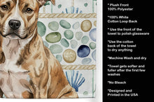 Load image into Gallery viewer, Brindle American Staffordshire Terrier Coastal Sea Glass Kitchen Towel
