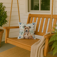 Load image into Gallery viewer, Brindle American Staffordshire Terrier Coastal Sea Glass Throw Pillow