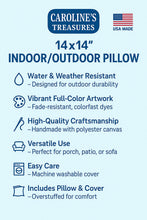 Load image into Gallery viewer, Brindle American Staffordshire Terrier Coastal Sea Glass Throw Pillow