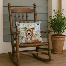 Load image into Gallery viewer, Brindle American Staffordshire Terrier Coastal Sea Glass Throw Pillow