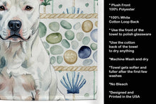 Load image into Gallery viewer, White American Staffordshire Terrier Coastal Sea Glass Kitchen Towel