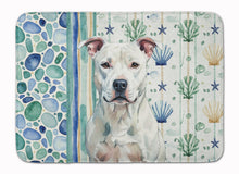 Load image into Gallery viewer, White American Staffordshire Terrier Coastal Sea Glass Memory Foam Kitchen Mat