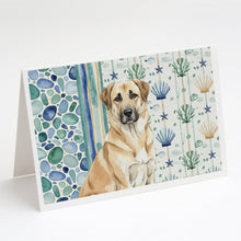 Load image into Gallery viewer, Anatolian Shepherd Dog Coastal Sea Glass Greeting Cards Pack of 8
