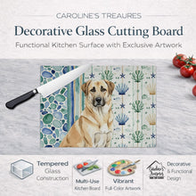 Load image into Gallery viewer, Anatolian Shepherd Dog Coastal Sea Glass Glass Cutting Board