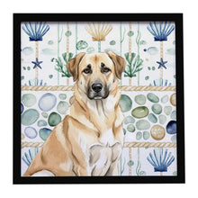 Load image into Gallery viewer, Anatolian Shepherd Dog Coastal Sea Glass Framed Metal Print
