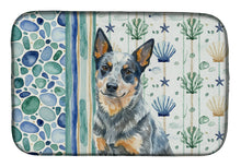 Load image into Gallery viewer, Blue Heeler Australian Cattle Dog Coastal Sea Glass Dish Drying Mat