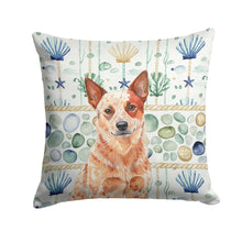 Load image into Gallery viewer, Red Heeler Australian Cattle Dog Coastal Sea Glass Throw Pillow