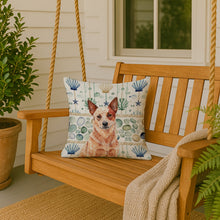 Load image into Gallery viewer, Red Heeler Australian Cattle Dog Coastal Sea Glass Throw Pillow