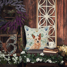 Load image into Gallery viewer, Red Heeler Australian Cattle Dog Coastal Sea Glass Throw Pillow