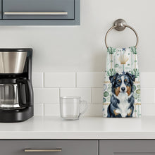 Load image into Gallery viewer, Black Australian Shepherd Coastal Sea Glass Kitchen Towel