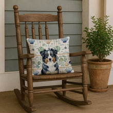Load image into Gallery viewer, Black Australian Shepherd Coastal Sea Glass Throw Pillow