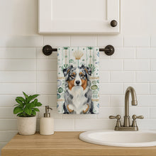 Load image into Gallery viewer, Blue Merle Australian Shepherd Coastal Sea Glass Kitchen Towel