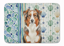 Load image into Gallery viewer, Red Merle Australian Shepherd Coastal Sea Glass Memory Foam Kitchen Mat