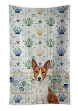 Load image into Gallery viewer, Red and White Basenji Coastal Sea Glass Kitchen Towel