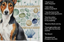 Load image into Gallery viewer, Tricolor and White Basenji Coastal Sea Glass Kitchen Towel
