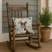 Load image into Gallery viewer, Tricolor and White Basenji Coastal Sea Glass Throw Pillow
