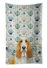 Load image into Gallery viewer, Lemon and White Basset Hound Coastal Sea Glass Kitchen Towel