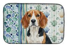 Load image into Gallery viewer, Beagle Coastal Sea Glass Dish Drying Mat