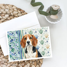 Load image into Gallery viewer, Beagle Coastal Sea Glass Greeting Cards Pack of 8