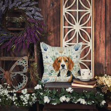 Load image into Gallery viewer, Beagle Coastal Sea Glass Throw Pillow