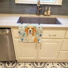 Load image into Gallery viewer, Lemon and White Beagle Coastal Sea Glass Kitchen Towel
