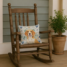 Load image into Gallery viewer, Lemon and White Beagle Coastal Sea Glass Throw Pillow