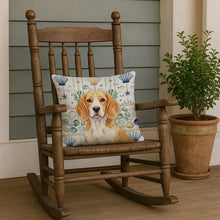 Load image into Gallery viewer, Lemon and White Beagle Coastal Sea Glass Throw Pillow