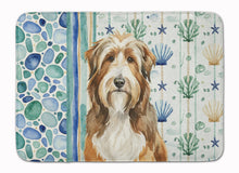 Load image into Gallery viewer, Brown Bearded Collie Coastal Sea Glass Memory Foam Kitchen Mat