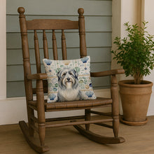 Load image into Gallery viewer, Bearded Collie Coastal Sea Glass Throw Pillow