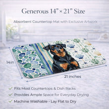 Load image into Gallery viewer, Beauceron Coastal Sea Glass Dish Drying Mat