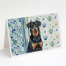 Load image into Gallery viewer, Beauceron Coastal Sea Glass Greeting Cards Pack of 8
