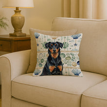 Load image into Gallery viewer, Beauceron Coastal Sea Glass Throw Pillow