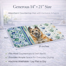 Load image into Gallery viewer, Belgian Laekenois Coastal Sea Glass Dish Drying Mat