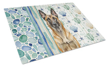 Load image into Gallery viewer, Belgian Malinois Coastal Sea Glass Glass Cutting Board