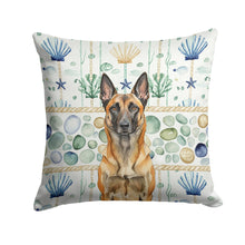 Load image into Gallery viewer, Belgian Malinois Coastal Sea Glass Throw Pillow