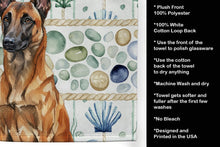 Load image into Gallery viewer, Mahogany Belgian Malinois Coastal Sea Glass Kitchen Towel