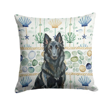 Load image into Gallery viewer, Belgian Sheepdog Groenendael Coastal Sea Glass Throw Pillow