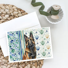 Load image into Gallery viewer, Belgian Tervuren Coastal Sea Glass Greeting Cards Pack of 8