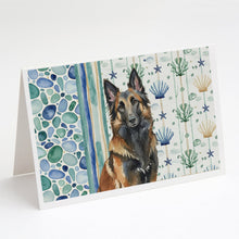 Load image into Gallery viewer, Belgian Tervuren Coastal Sea Glass Greeting Cards Pack of 8