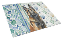Load image into Gallery viewer, Belgian Tervuren Coastal Sea Glass Glass Cutting Board