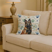 Load image into Gallery viewer, Belgian Tervuren Coastal Sea Glass Throw Pillow
