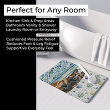 Load image into Gallery viewer, Belgian Tervuren Coastal Sea Glass Memory Foam Kitchen Mat