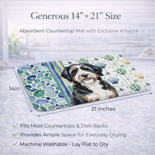 Load image into Gallery viewer, Berndoodle Coastal Sea Glass Dish Drying Mat