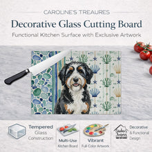Load image into Gallery viewer, Berndoodle Coastal Sea Glass Glass Cutting Board