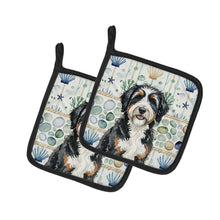 Load image into Gallery viewer, Berndoodle Coastal Sea Glass Pair of Pot Holders