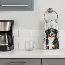 Load image into Gallery viewer, Bernese Mountain Dog Coastal Sea Glass Kitchen Towel