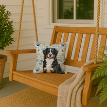 Load image into Gallery viewer, Bernese Mountain Dog Coastal Sea Glass Throw Pillow
